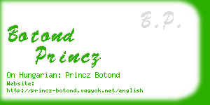 botond princz business card